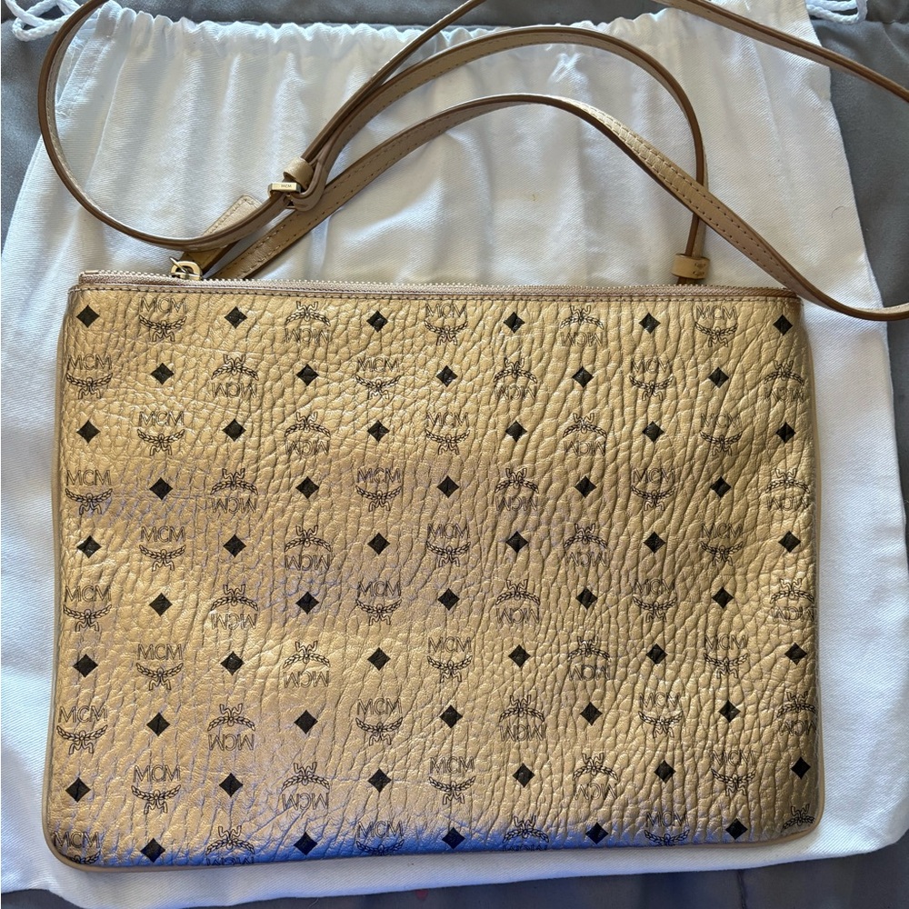 MCM medium logo crossbody pouch